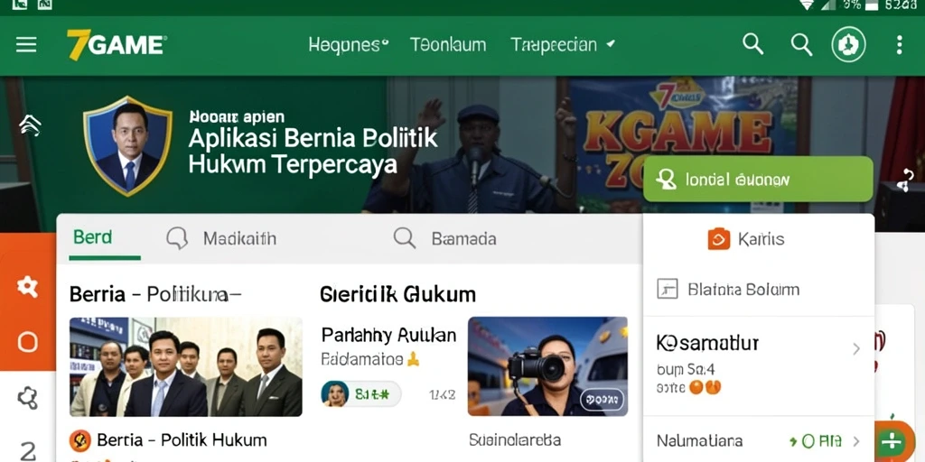 Tampilan antarmuka aplikasi 7GAME yang sederhana dan informatif.