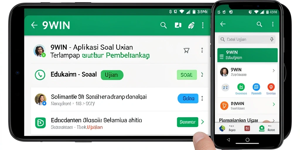 Tampilan antarmuka 9WIN untuk soal ujian yang menarik.