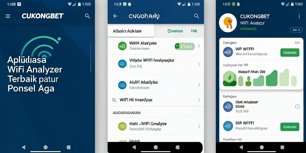 Antarmuka CUKONGBET yang menampilkan analisis jaringan WiFi secara real-time.