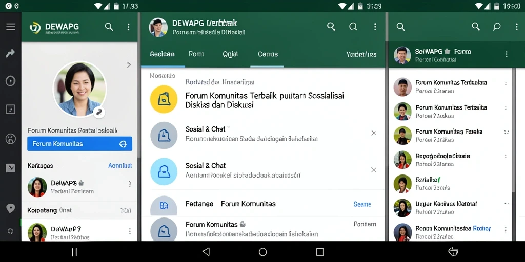 Tampilan antarmuka DEWAPG yang menarik untuk forum komunitas.