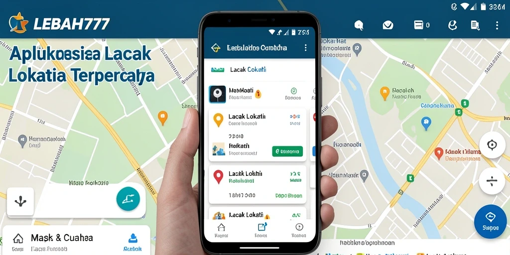 Tampilan antarmuka utama LEBAH777 untuk fungsi Lacak Lokasi.