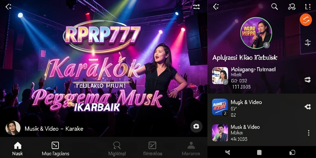 Antarmuka RPRP777 yang sederhana untuk pengalaman Karaoke mudah dan menyenangkan.