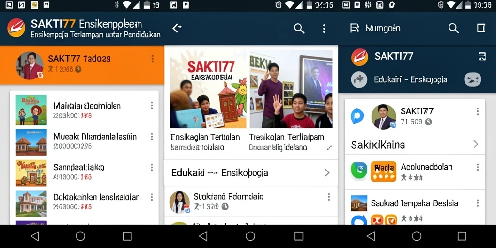 Antarmuka SAKTI77 dengan fitur Ensiklopedia yang menarik dan interaktif.