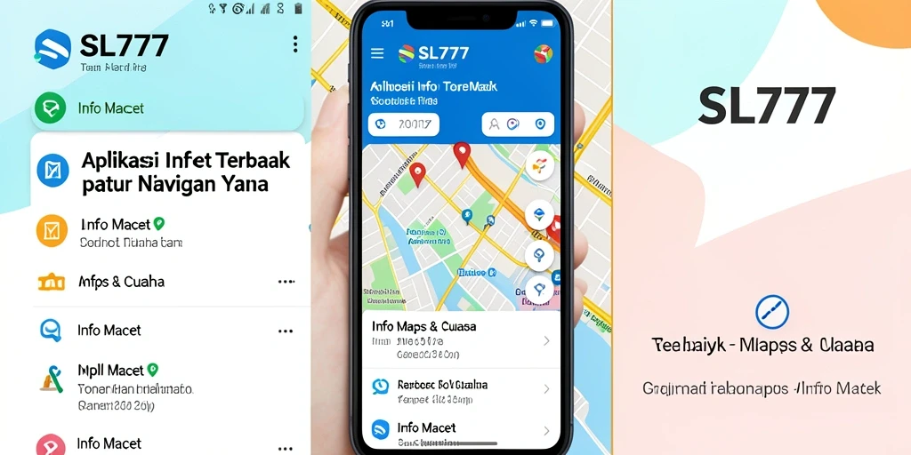 Antarmuka SL777 yang jelas menampilkan informasi lalu lintas dengan intuitif.