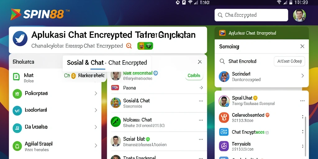 Tampilan antarmuka SPIN88 yang modern dan fungsional untuk Chat Encrypted.