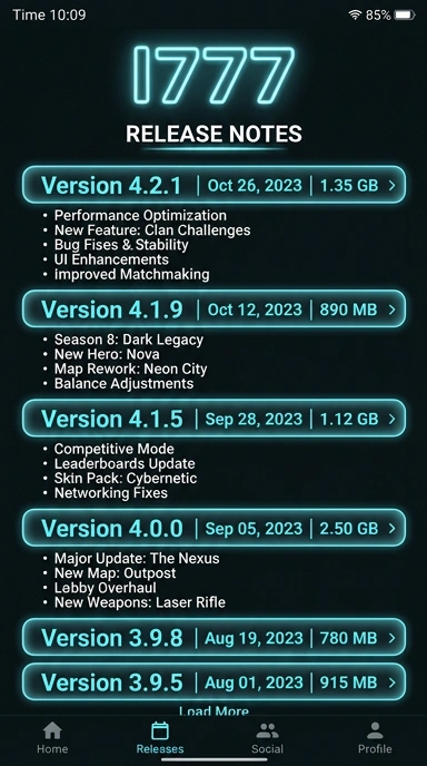 Riwayat Versi l777 untuk Pengguna Android